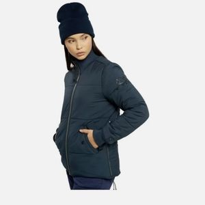 Norden Malin Stretch Winter Jacket Women's Navy Size M Coat Zip Up